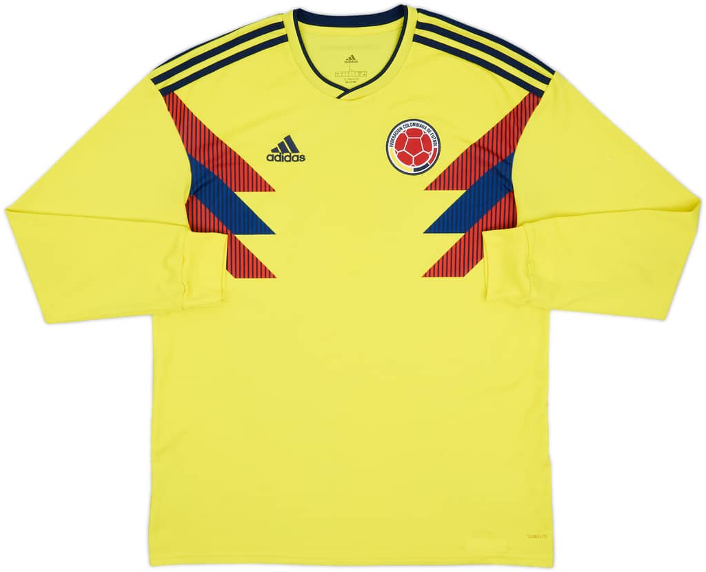 2018-19 Colombia Home L/S Shirt - 9/10 - (L)