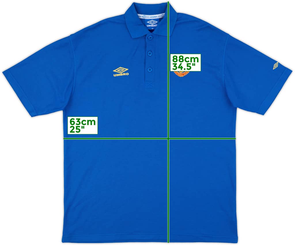 1996-98 Manchester United Umbro Polo Shirt - 8/10 - (XXL)