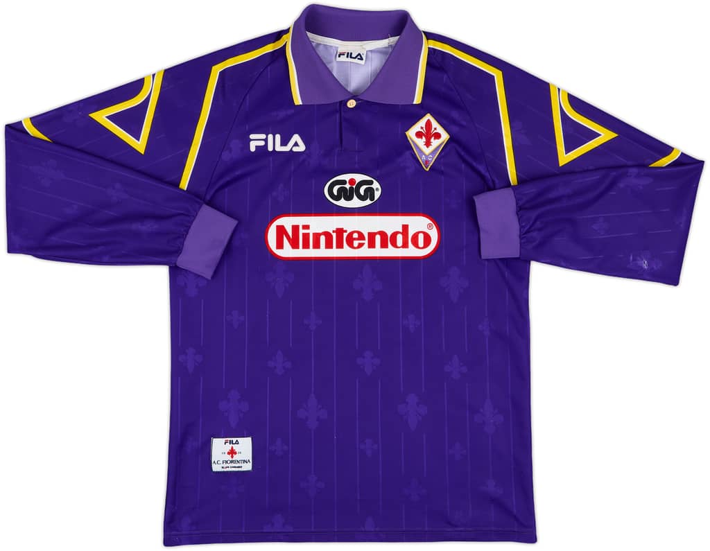 1997-98 Fiorentina Home L/S Shirt - 5/10 - (S)