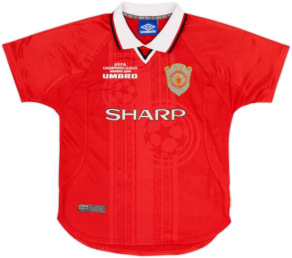 1999-00 Manchester United 'CL Winners' Shirt - 8/10 - (L.Boys)