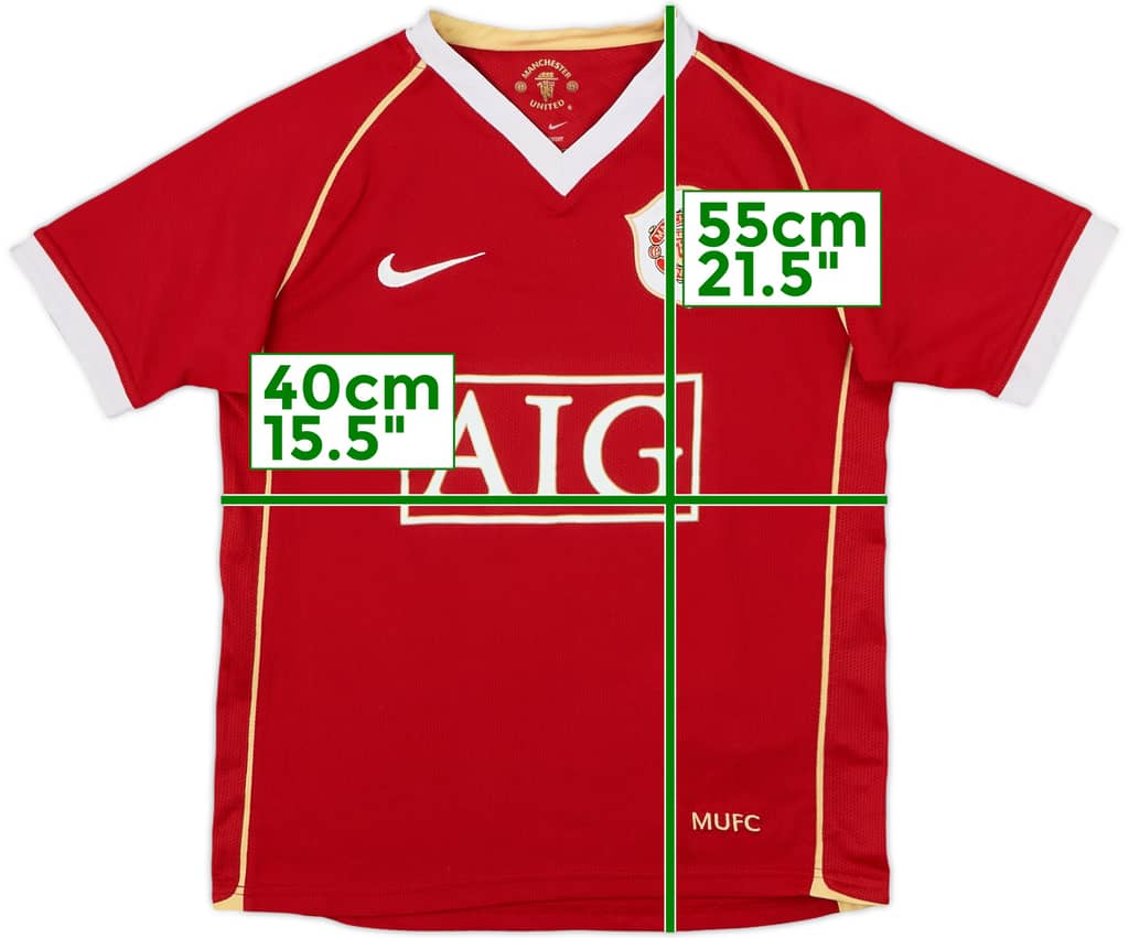 2006-07 Manchester United Home Shirt - 8/10 - (S.Boys)