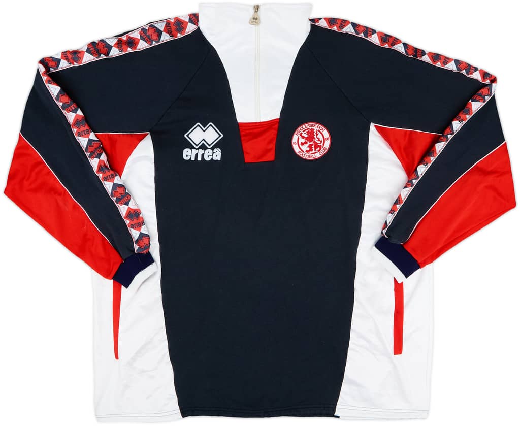1995-97 Middlesbrough Errea 1/4 Zip Drill Top - 8/10 - (XXL)