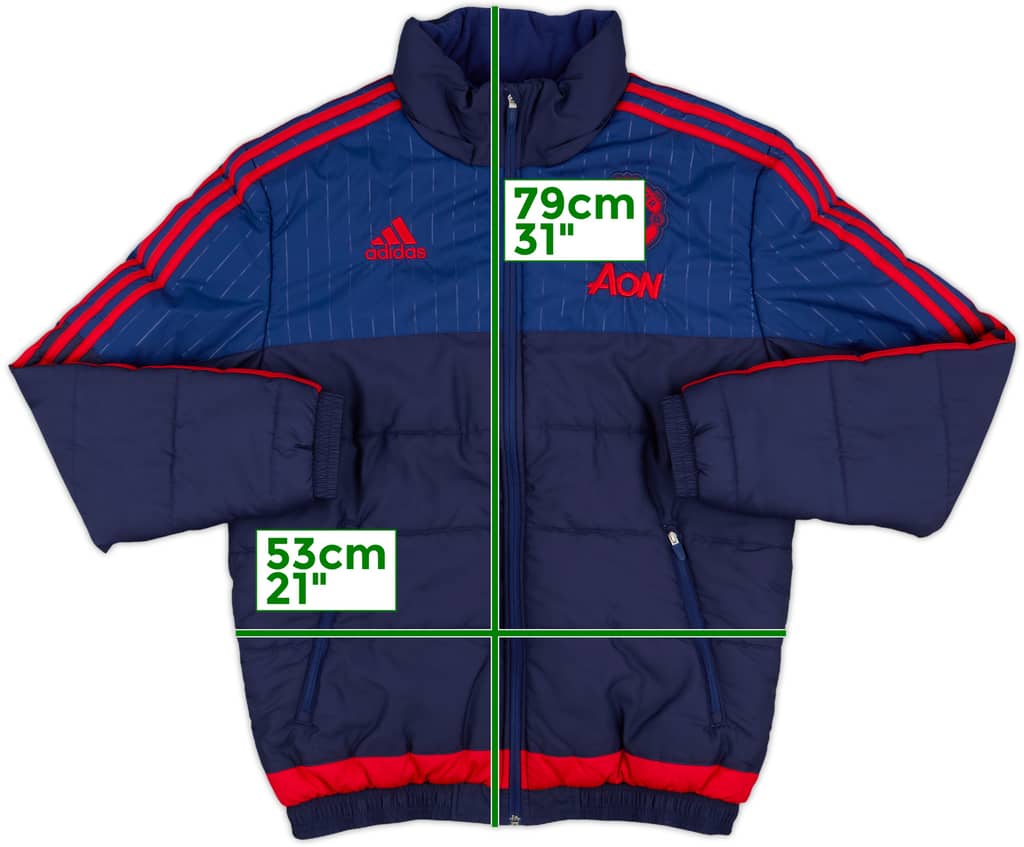 2015-16 Manchester United adidas Padded Jacket - 8/10 - (M/L)