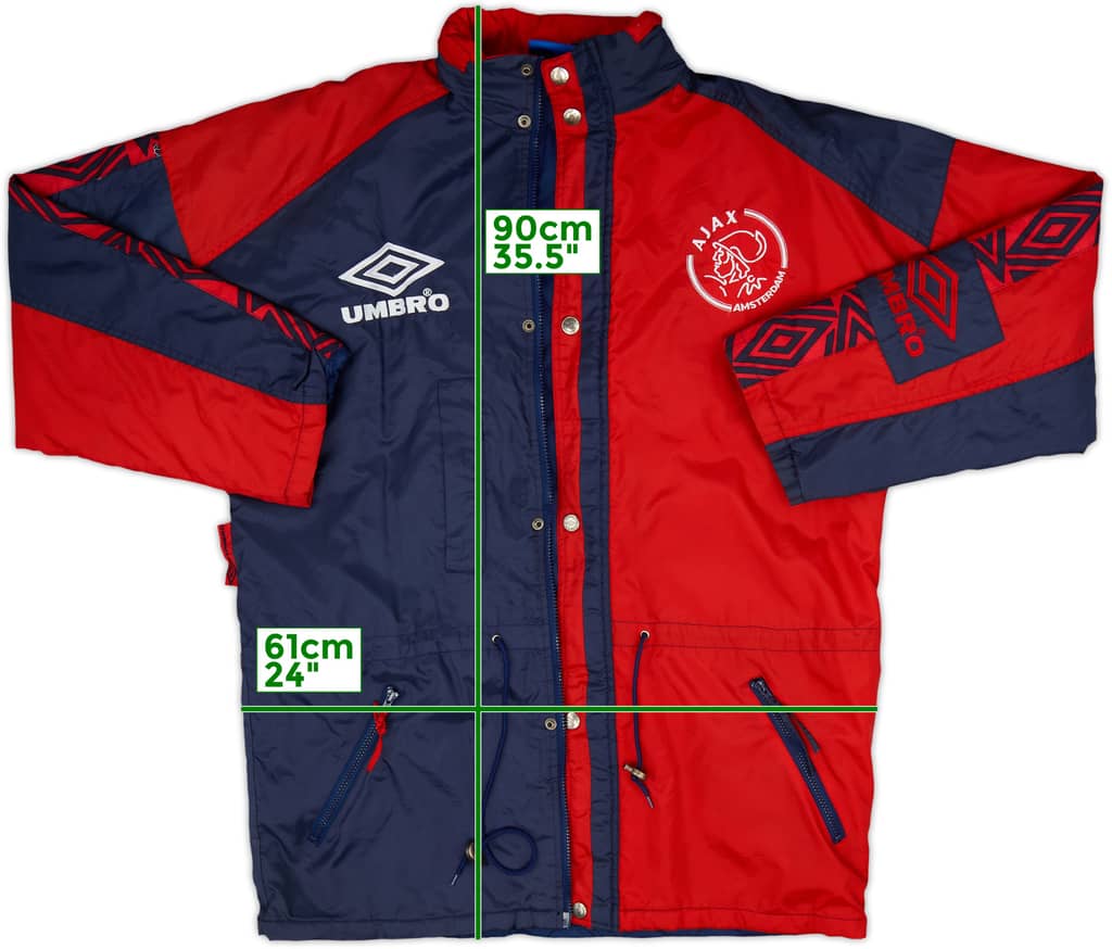 1993-94 Ajax Umbro Padded Bench Coat - 5/10 - (L)