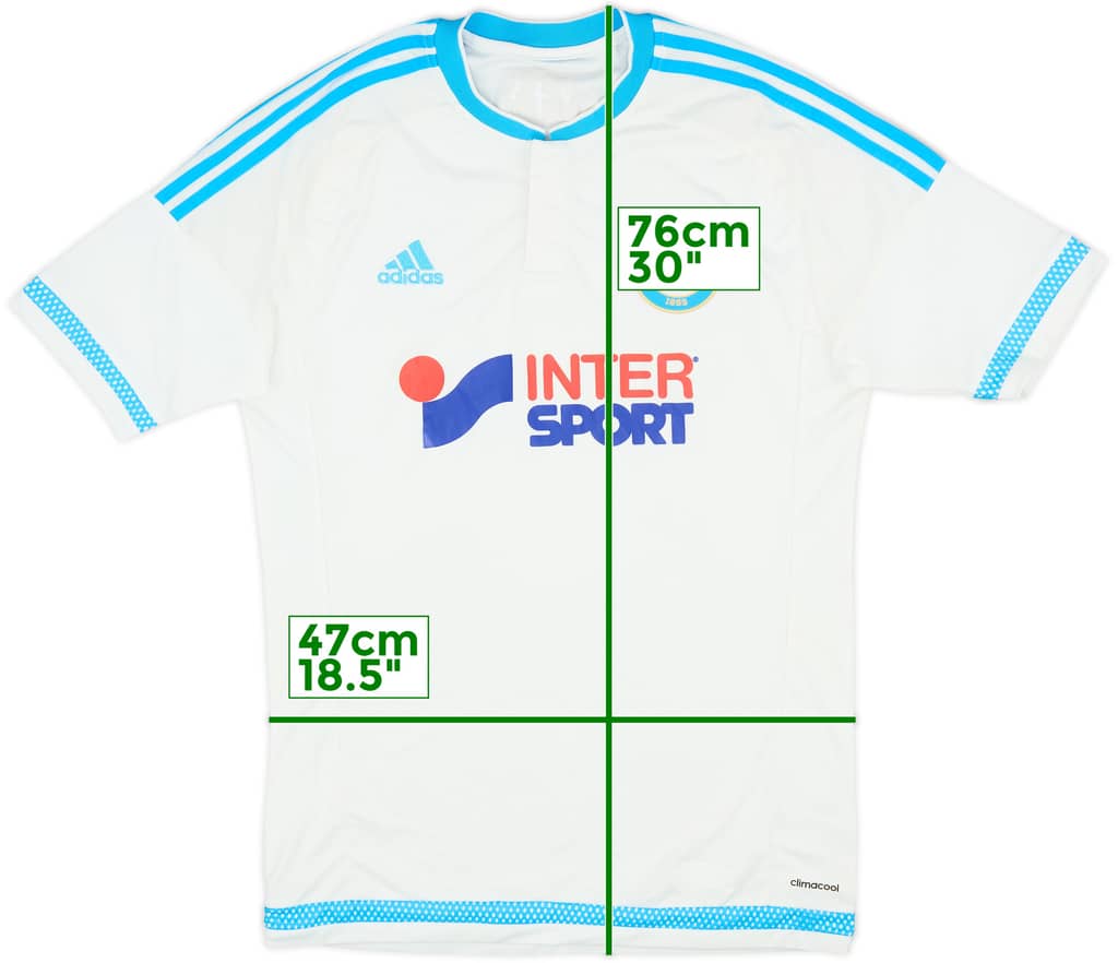 2015-16 Olympique Marseille Home Shirt - 6/10 - (XL)