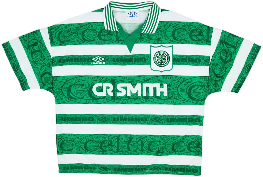 1995-97 Celtic Home Shirt - 8/10 - (XL)