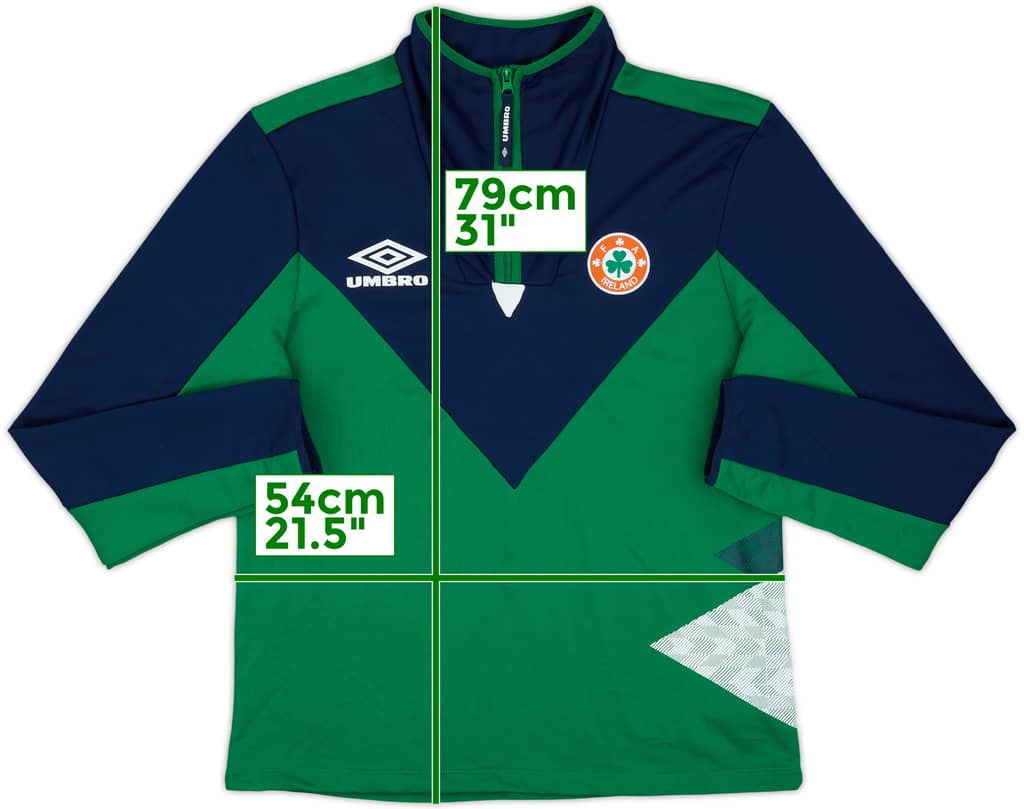 2021-22 Ireland Umbro 1/4 Zip Training Top - 7/10 - (XL)