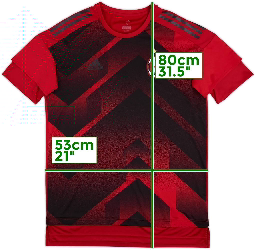 Camiseta de entrenamiento adidas del AC Milan 2017-18 - 10/10 - (M)
