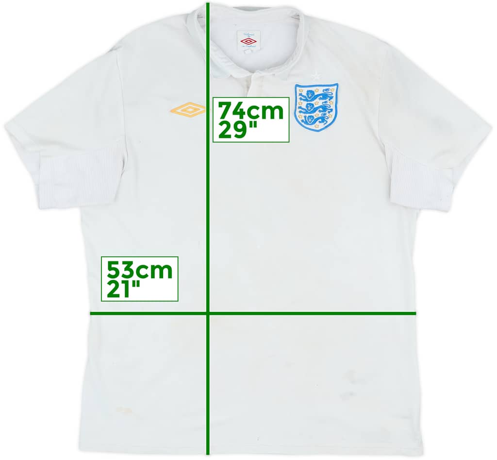 2009-10 England Home Shirt - 3/10 - (L)