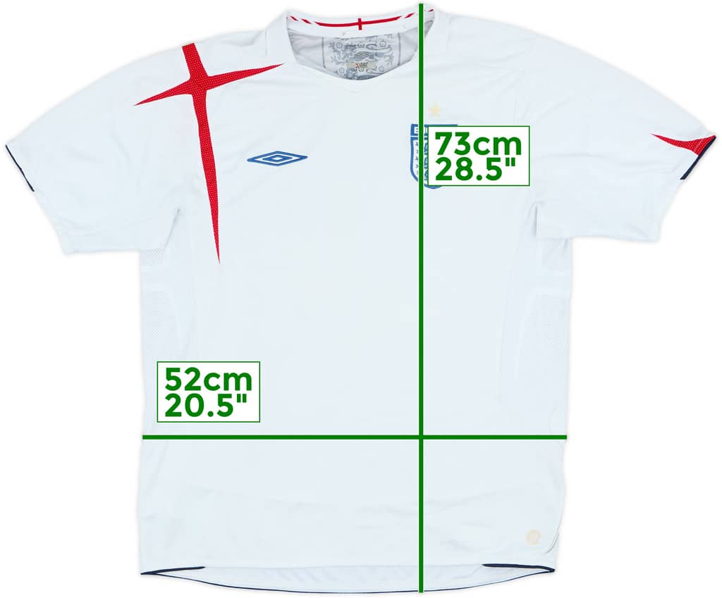 2005-07 England Home Shirt - 5/10 - (L)