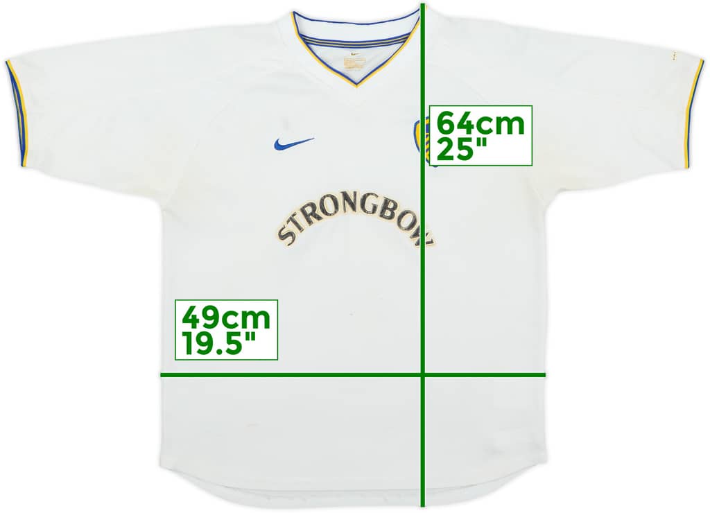 2000-02 Leeds United Home Shirt - 5/10 - (L.Boys)