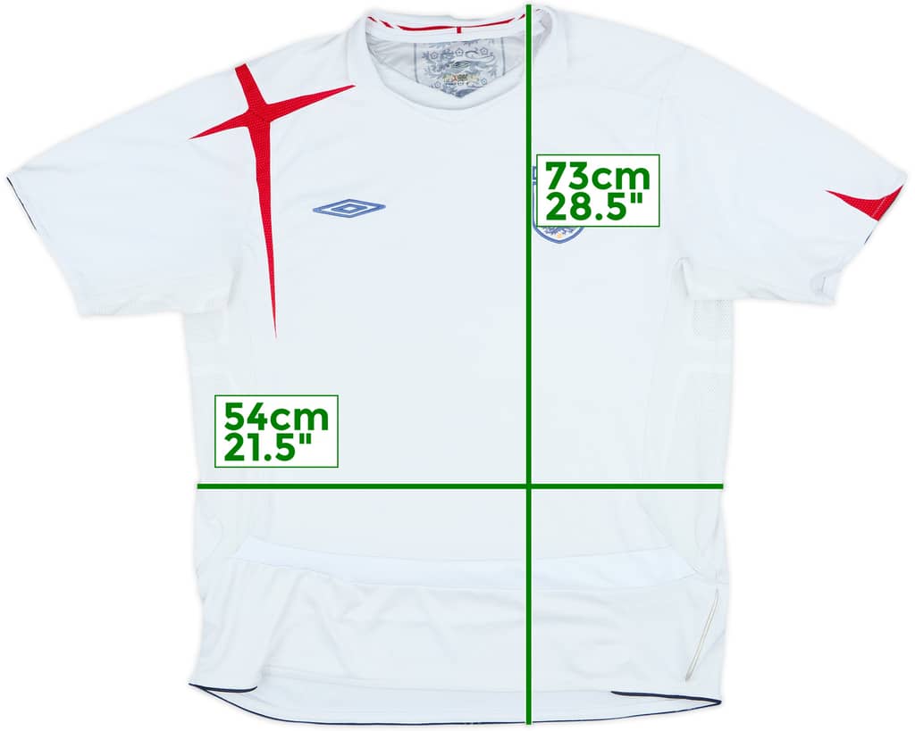 2005-07 England Home Shirt - 4/10 - (L)