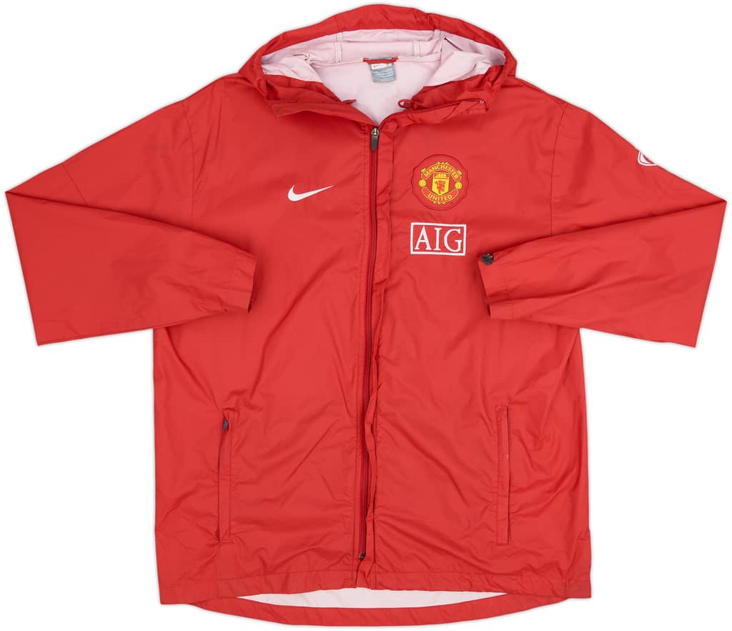 2009-10 Manchester United Nike Hooded Rain Jacket - 7/10 - (L)