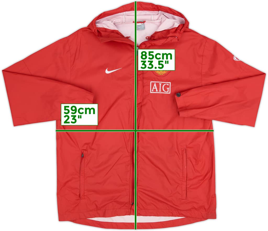 2009-10 Manchester United Nike Hooded Rain Jacket - 7/10 - (L)