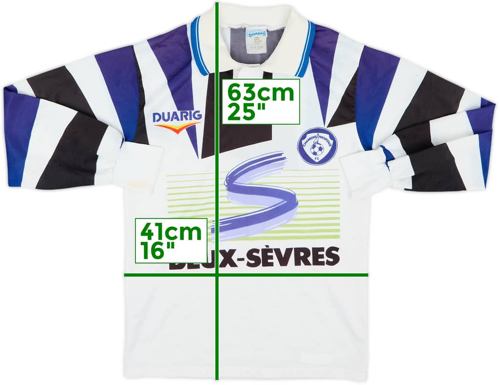 1992-93 Chamois Niortais Home L/S Shirt - 5/10 - (XS)