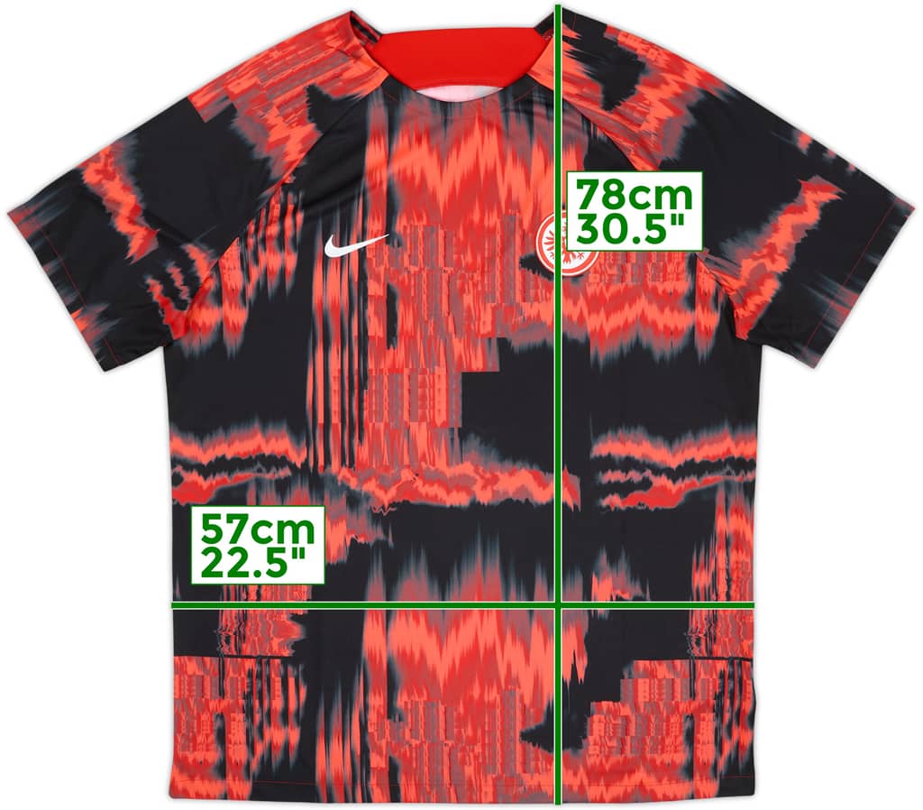 2023-24 Frankfurt Nike Pre-Match Shirt - 8/10 - (XL)
