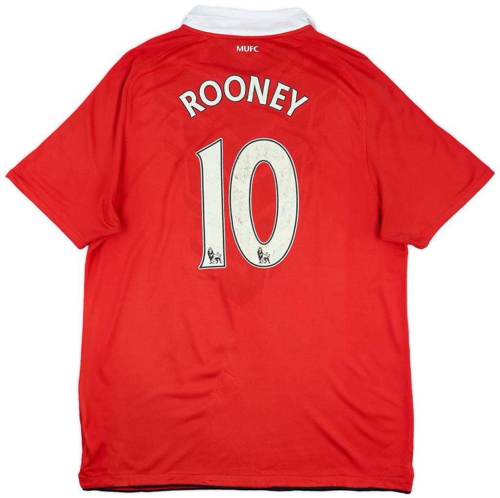 2010-11 Manchester United Home Shirt Rooney #10 - 5/10 - (XL)