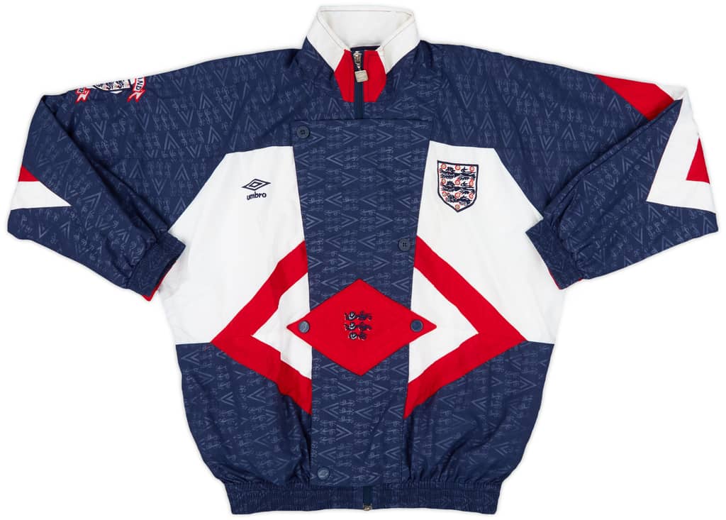 1990-92 England Umbro Track Jacket - 9/10 - (L.Boys)