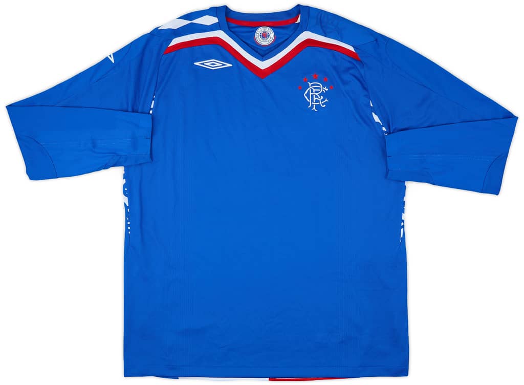 2007-08 Rangers Home L/S Shirt Nacho Novo #10 - 9/10 - (XL)