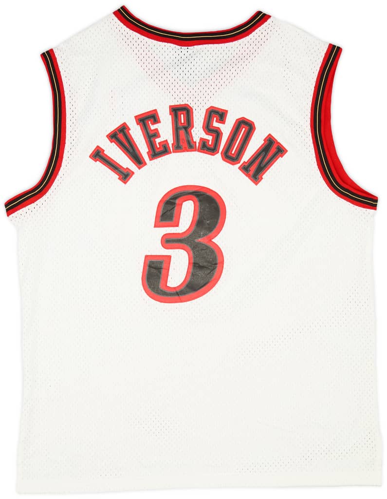 2000-04 Philadelphia 76ers Iverson #3 Nike Swingman Home Jersey - 8/10 - (XL)