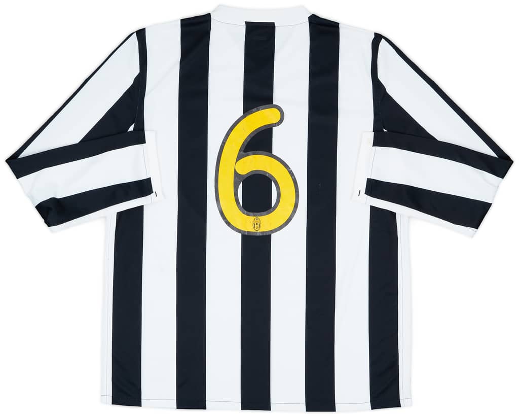 2009-10 Juventus Match Issue Home L/S Shirt #6