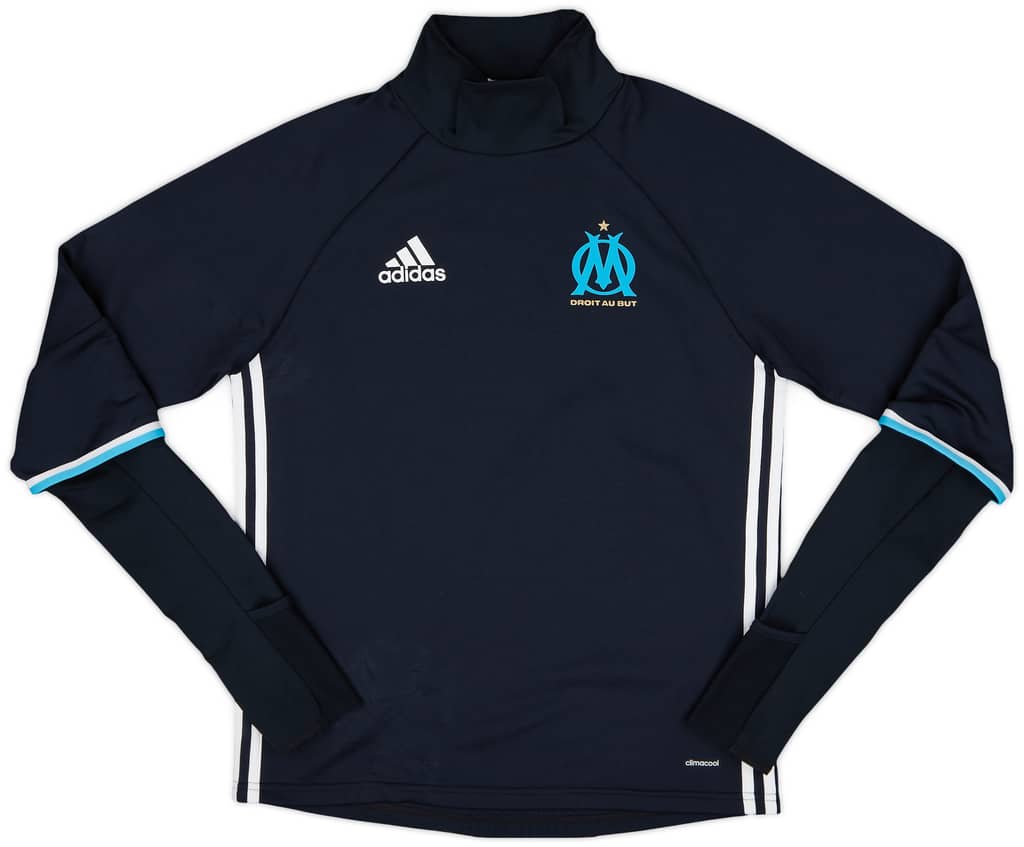 2016-17 Olympique Marseille adidas Sweat Top - 9/10 - (M)