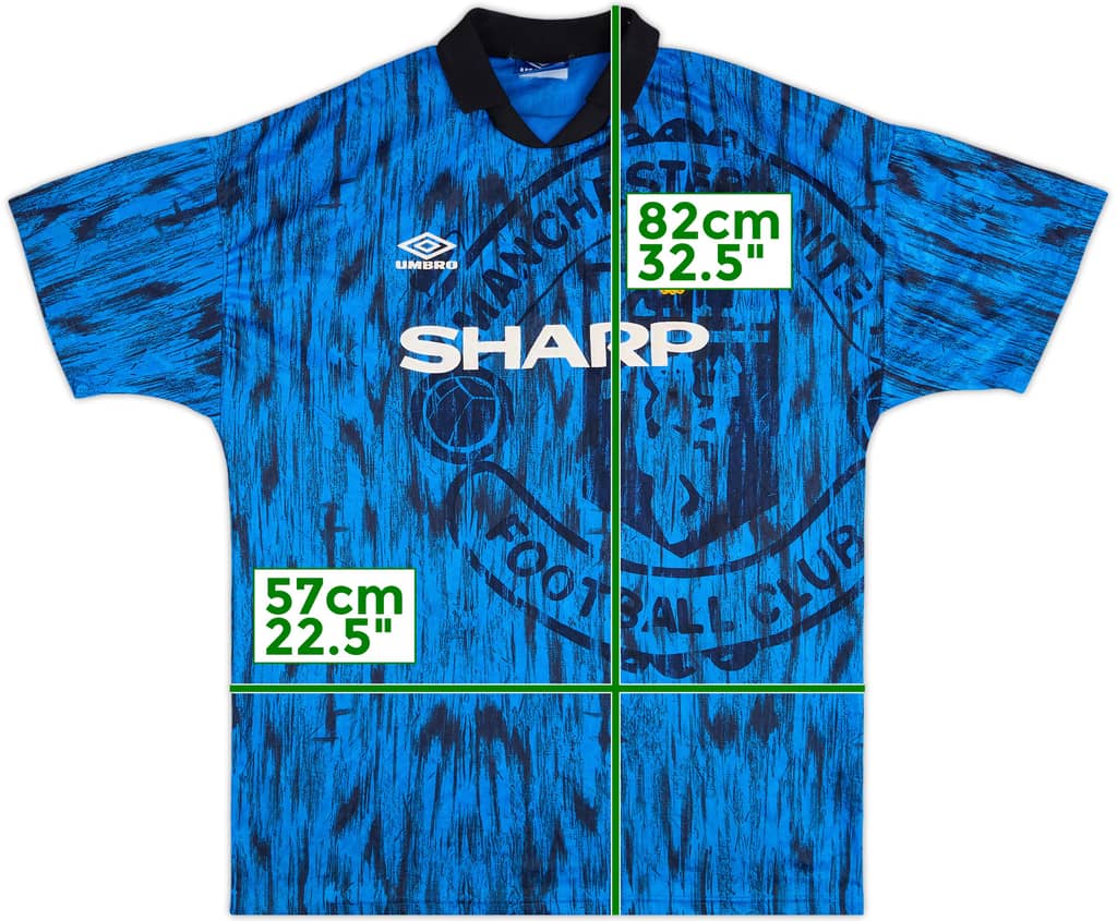 1992-93 Manchester United Away Shirt - 8/10 - (XL)
