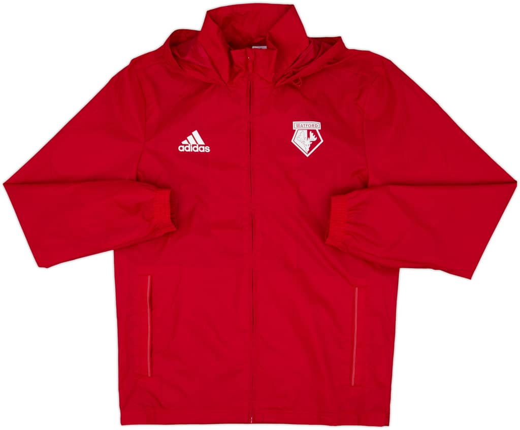 2017-18 Watford adidas Hooded Rain Jacket - 10/10 - (S)