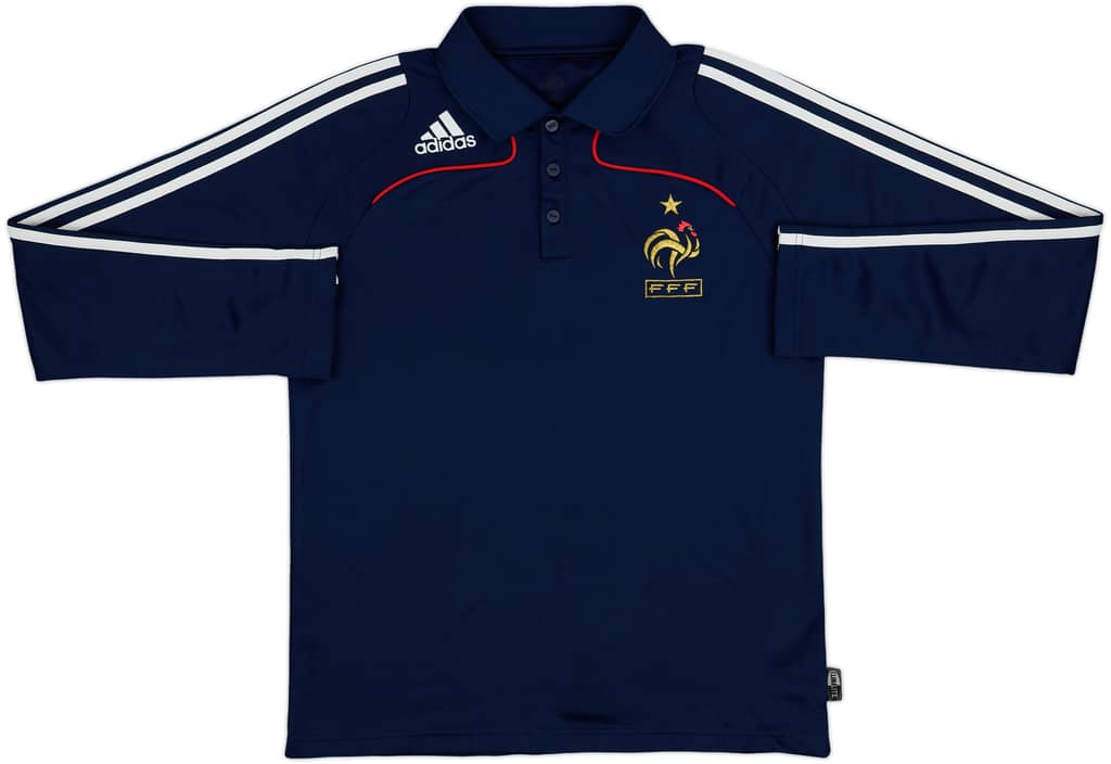 2007-08 France adidas Polo L/S Shirt - 8/10 - (S)