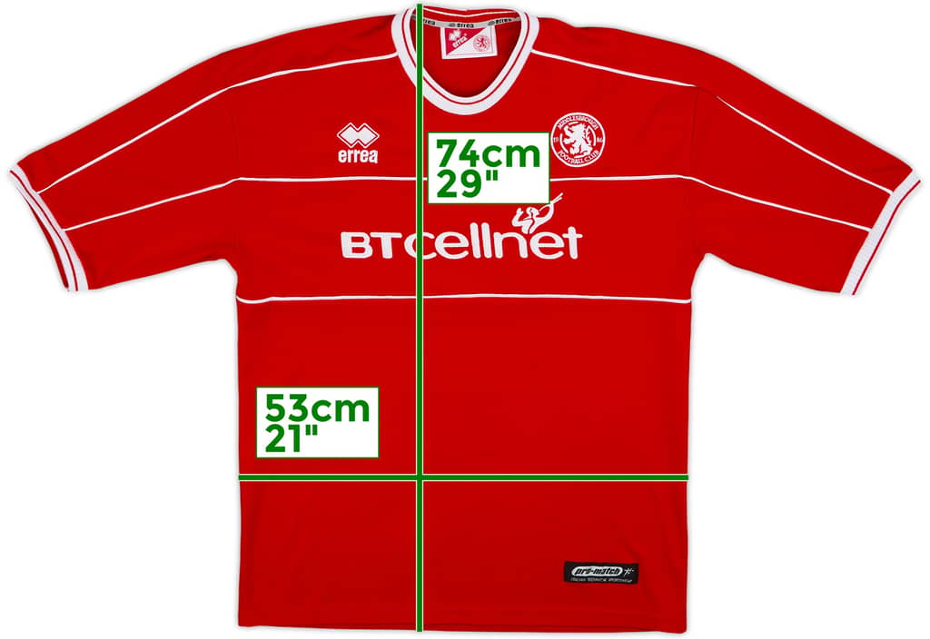 2001-02 Middlesbrough Home Shirt - 8/10 - (L)