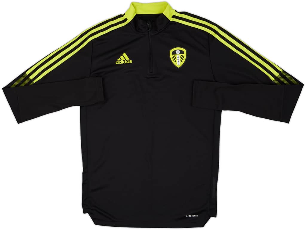2021-22 Leeds United adidas 1/4 Zip Drill Top - 10/10 - (S)