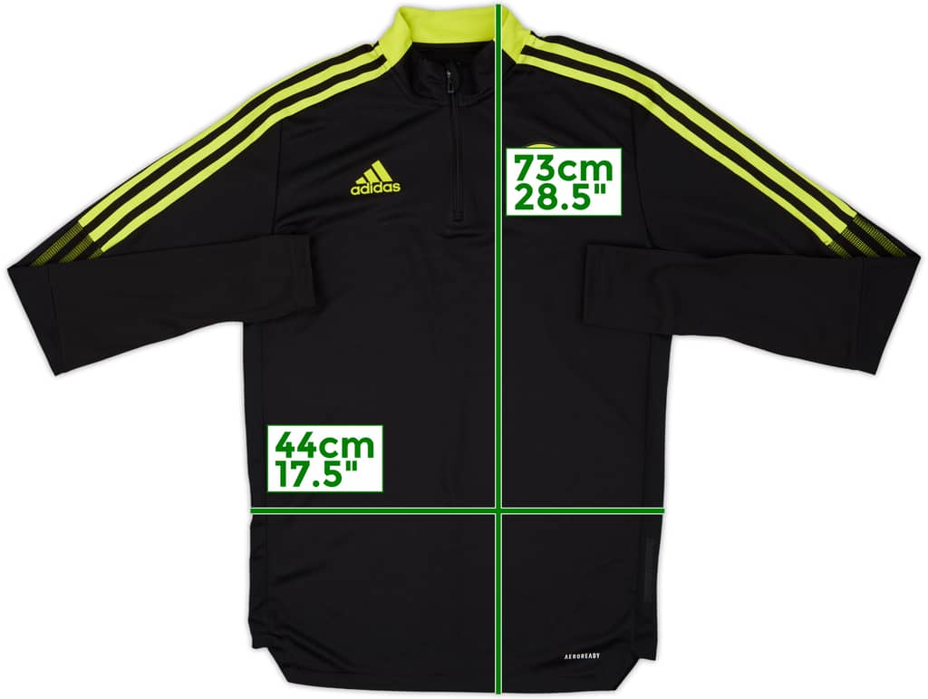 2021-22 Leeds United adidas 1/4 Zip Drill Top - 10/10 - (S)