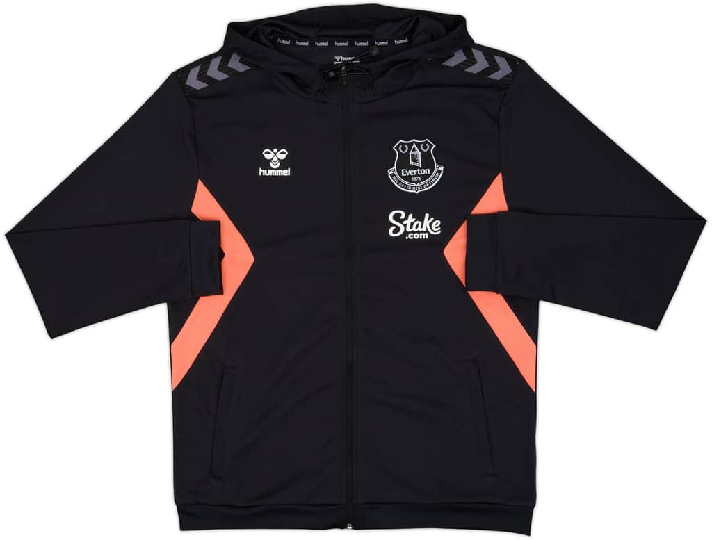 2020-21 Everton Hummel Hooded Track Jacket - 9/10 - (L)