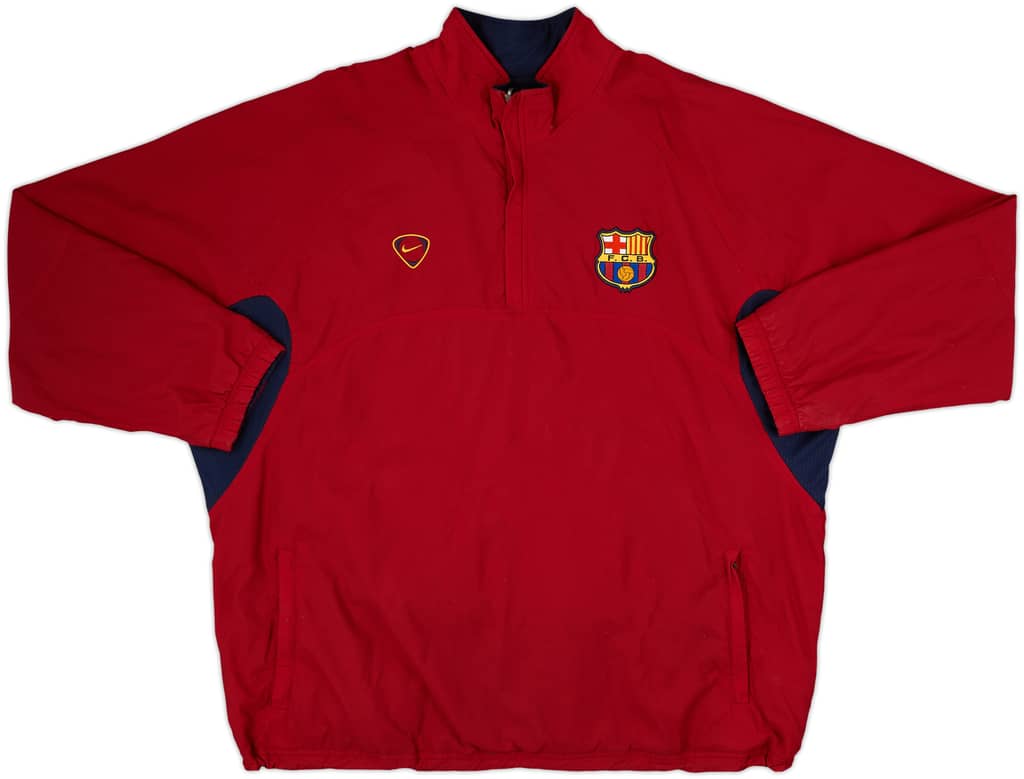 2000-01 Barcelona Nike 1/4 Zip Reversible Drill Top - 8/10 - (XXL)