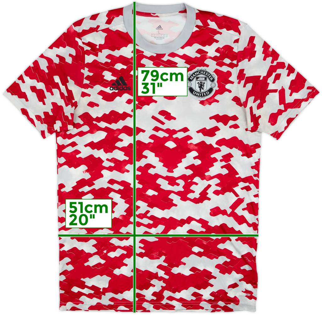 2021-22 Manchester United adidas Training Shirt - 10/10 - (L)