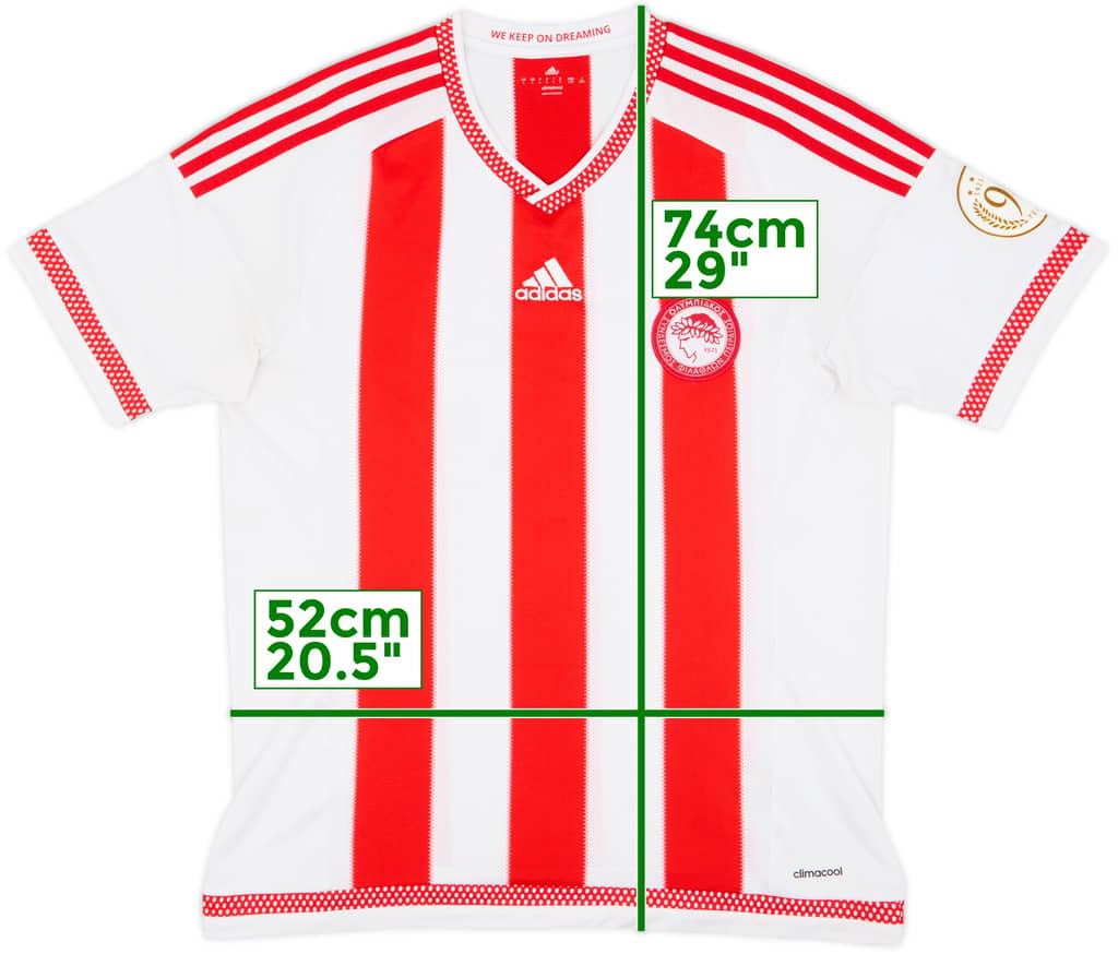 2015-16 Olympiakos Home Shirt - 8/10 - (L)