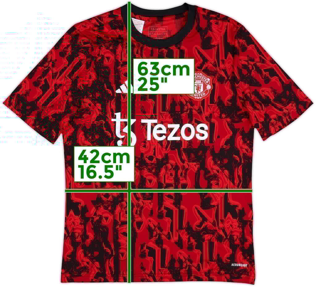 2023-24 Manchester United adidas Training Shirt - 10/10 - (L.Boys)