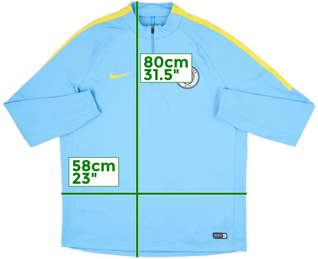 2016-17 Manchester City Nike 1/4 Zip Training Top - 5/10 - (XL)