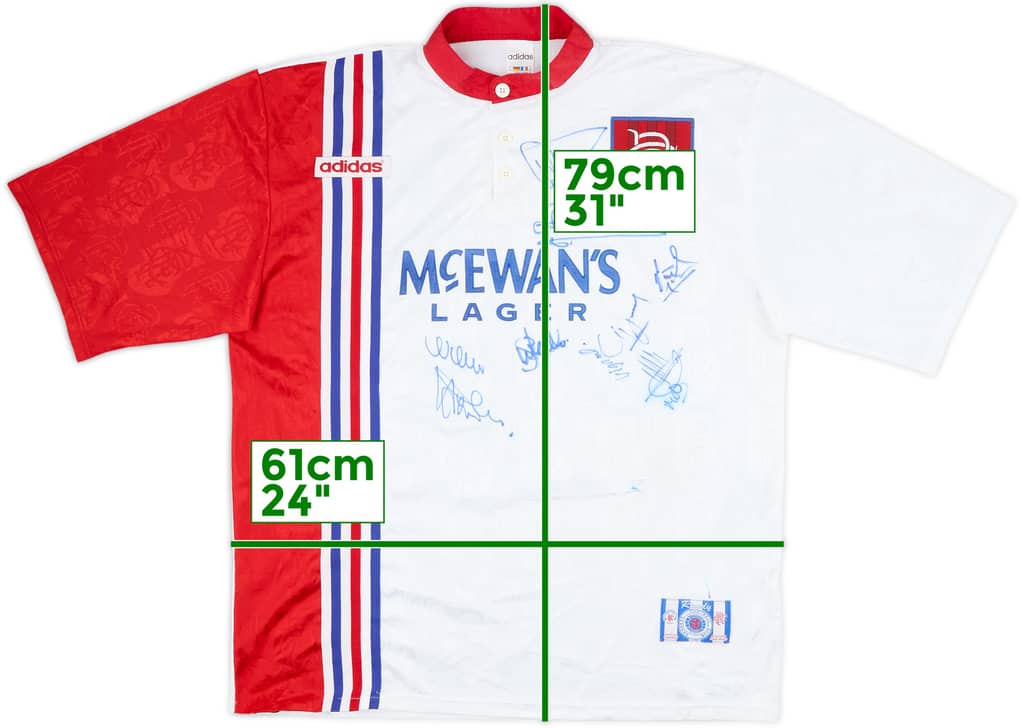 1996-97 Rangers 'Signed' Away Shirt - 9/10 - (XL)