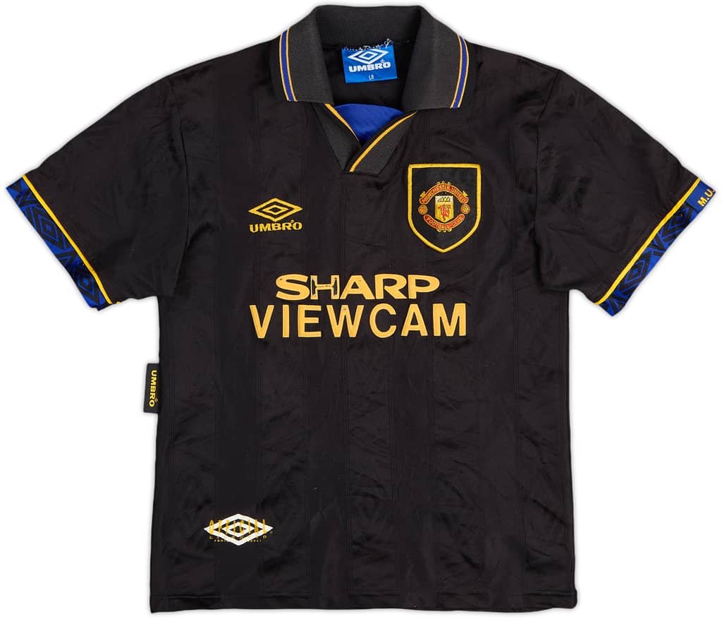 1993-95 Manchester United Away Shirt - 5/10 - (L.Boys)