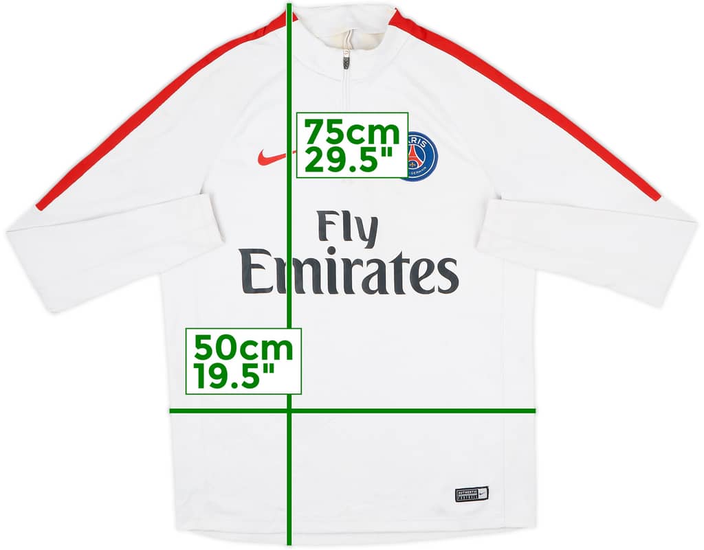 2016-17 Paris Saint-Germain Nike 1/4 Zip Training Top - 6/10 - (M)