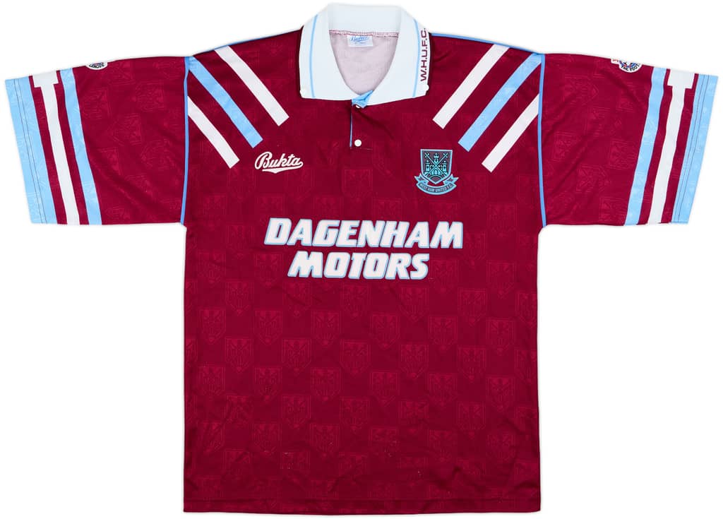 1991-92 West Ham Home Shirt - 8/10 - (L)