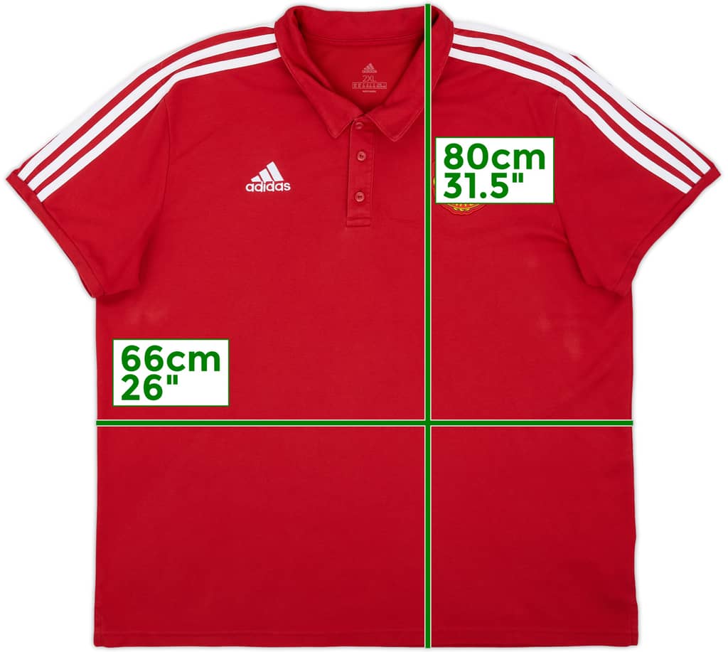 2020-21 Manchester United adidas Polo Shirt - 9/10 - (XXL)