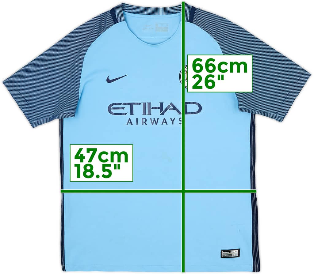 2016-17 Manchester City Home Shirt - 5/10 - (XL.Boys)