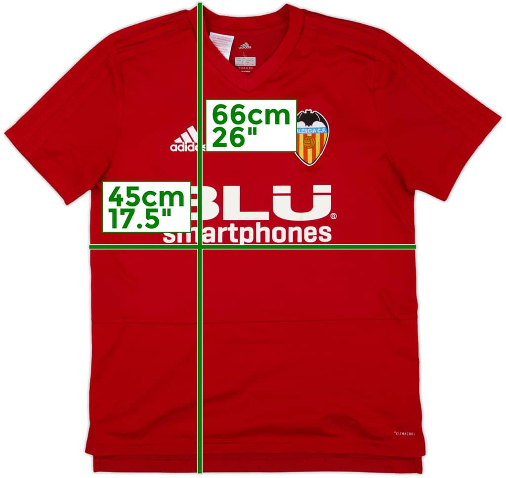 2018-19 Valencia adidas Training Shirt - 8/10 - (L.Boys)