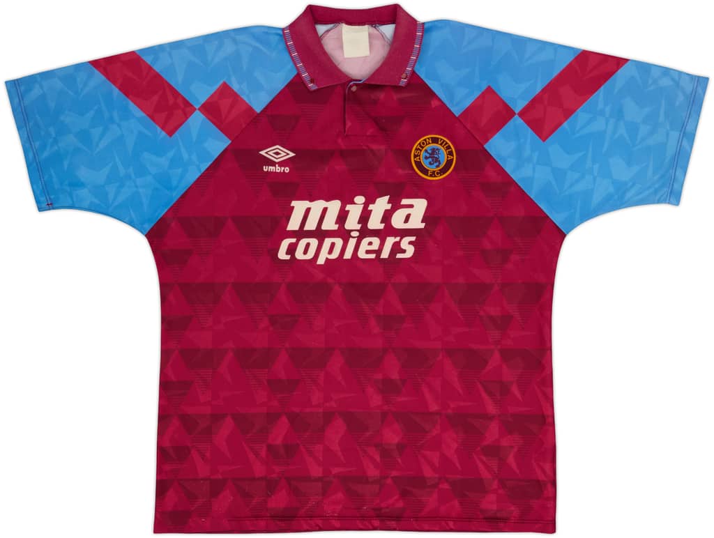 1990-92 Aston Villa Home Shirt - 9/10 - (XL)