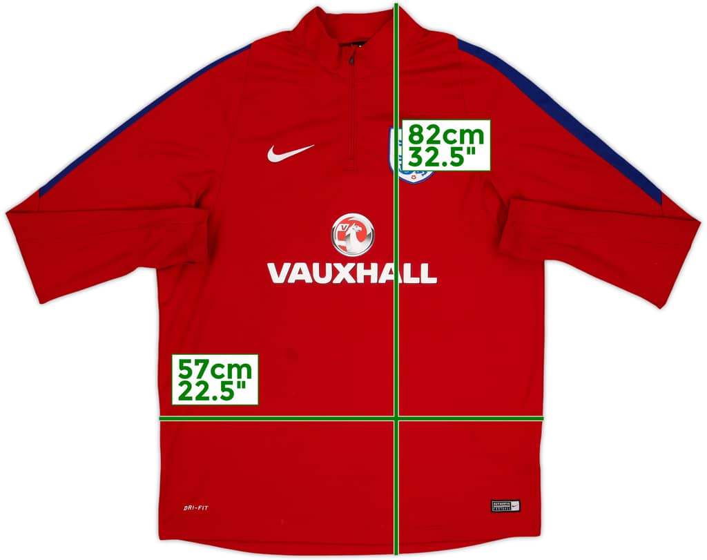 2016-17 England Nike 1/4 Zip Training Top - 6/10 - (XL)