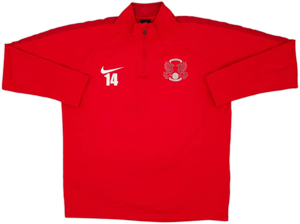 2018-19 Leyton Orient Player Issue New Balance 1/4 Zip Drill Top #14 - 7/10 - (M)