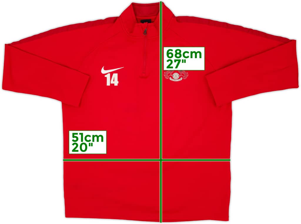 2018-19 Leyton Orient Player Issue New Balance 1/4 Zip Drill Top #14 - 7/10 - (M)