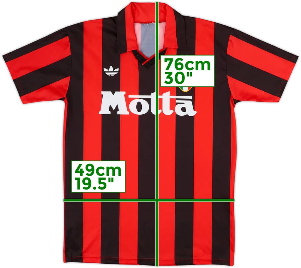 1992-93 AC Milan Home Shirt - 8/10 - (S)